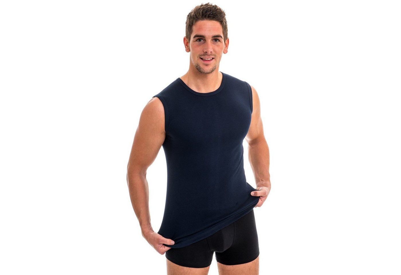 HERMKO Unterhemd Unterhemd Bio-Baumwolle, Muskelshirt, Tank Top, Vest, Rundhals-Ausschnitt – Bild 2 von 2
