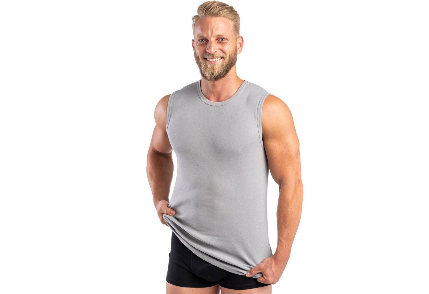 HERMKO Unterhemd Unterhemd Bio-Baumwolle, Muskelshirt, Tank Top, Vest, Rundhals-Ausschnitt – Bild 2 von 2