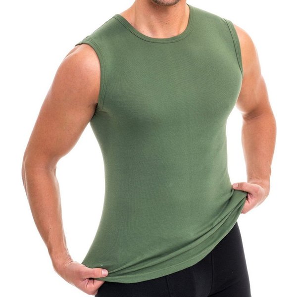 HERMKO Unterhemd Unterhemd Bio-Baumwolle, Muskelshirt, Tank Top, Vest, Rundhals-Ausschnitt