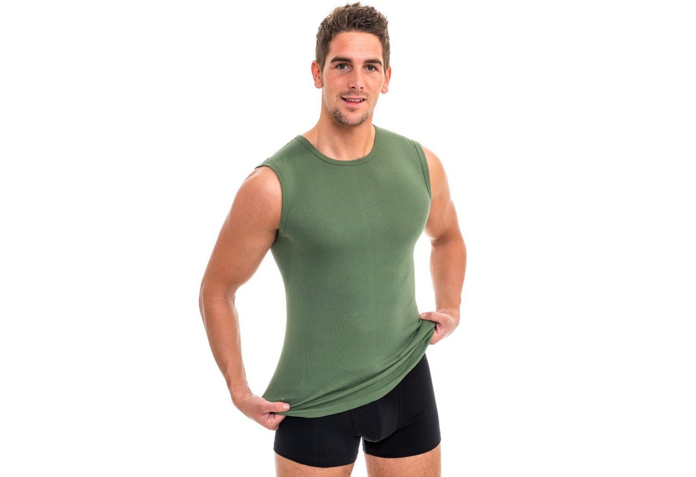 HERMKO Unterhemd Unterhemd Bio-Baumwolle, Muskelshirt, Tank Top, Vest, Rundhals-Ausschnitt – Bild 2 von 3