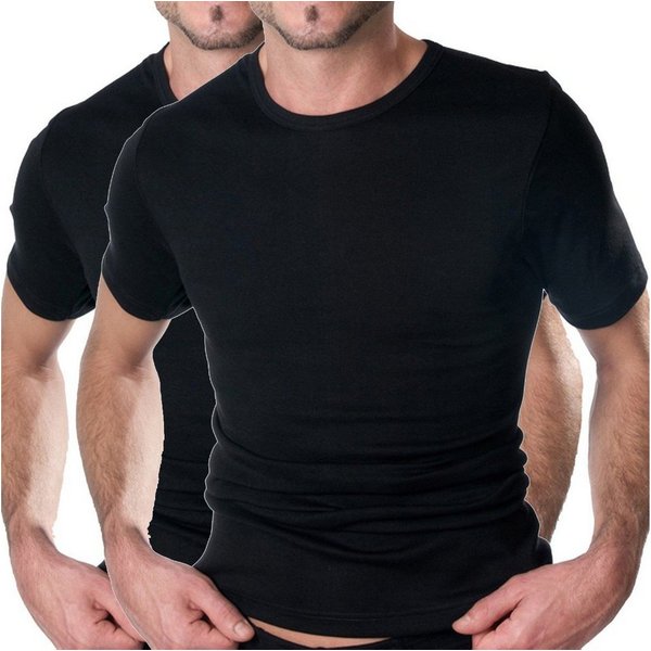 HERMKO Unterziehshirt 16800 (Pack, 2er) Baumwolle/Modal, kurzarm Shirt, angenehm weich, Basic