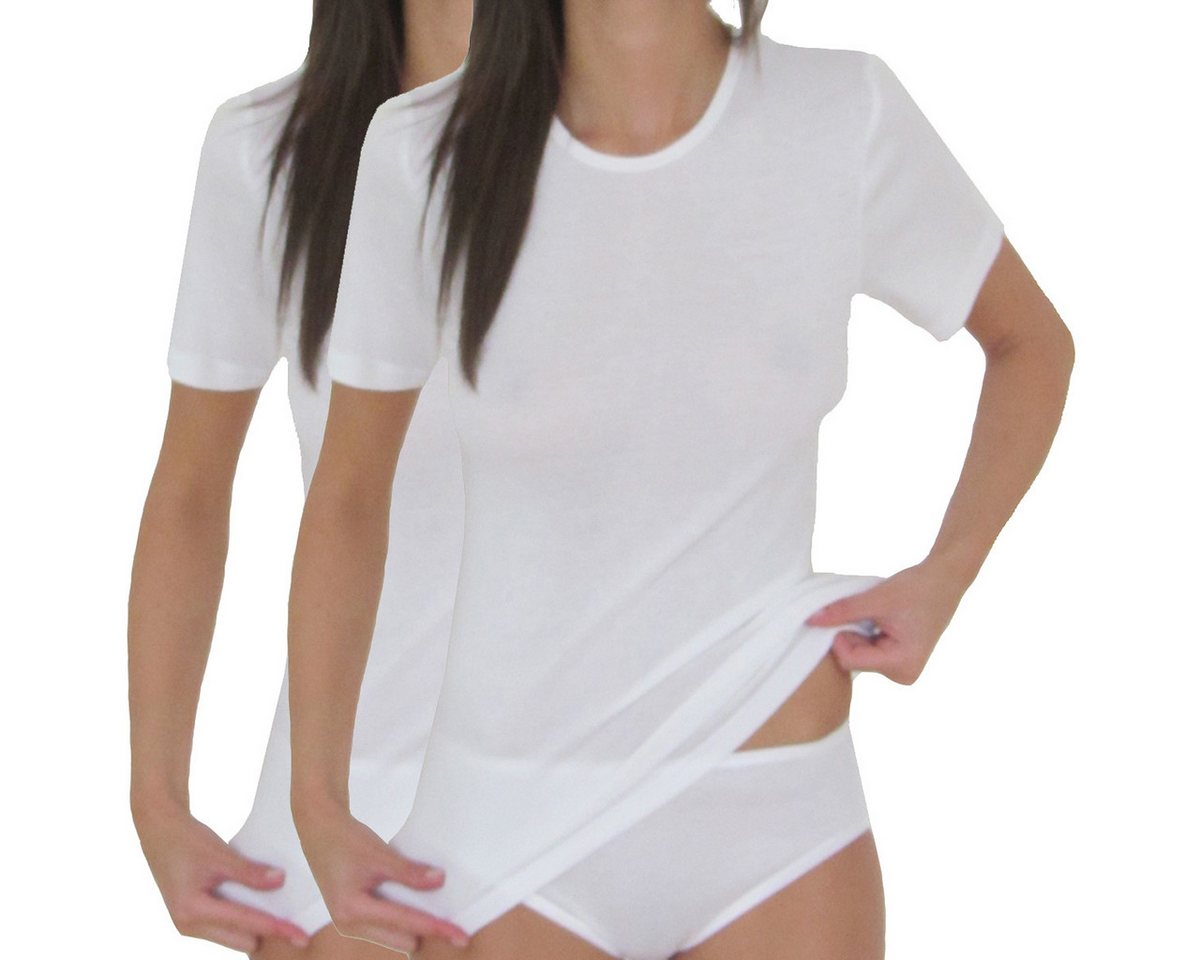 HERMKO Unterziehshirt 17800 (Pack, 2er) Baumwolle/Modal, kurzarm Shirt, sehr weich, Rundhalsausschnitt – Bild 2 von 4