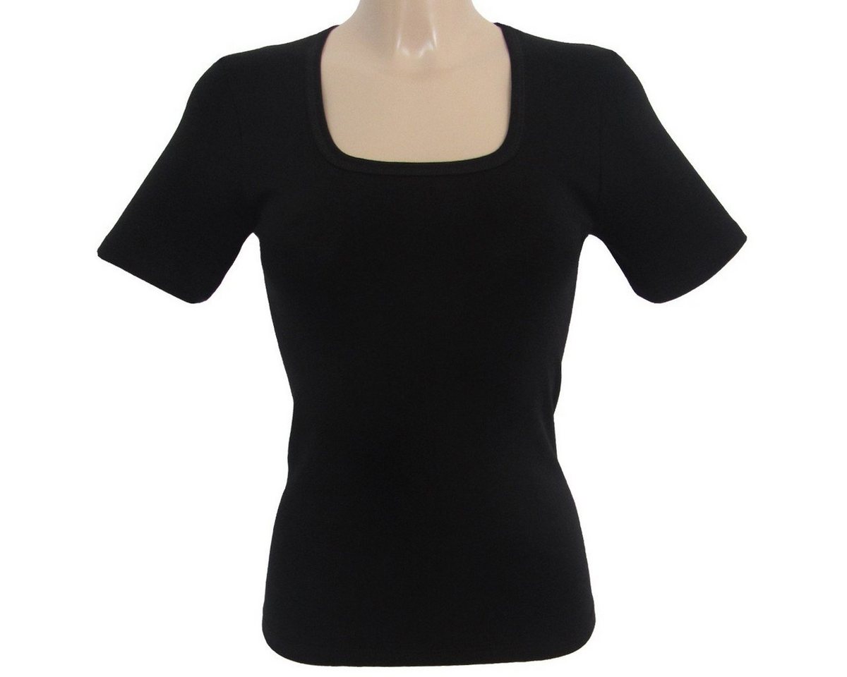 HERMKO Unterziehshirt 17815 (Pack, 2er) Baumwolle/Modal, kurzarm Shirt, Karree-Ausschnitt, angenehm weich – Bild 3 von 5