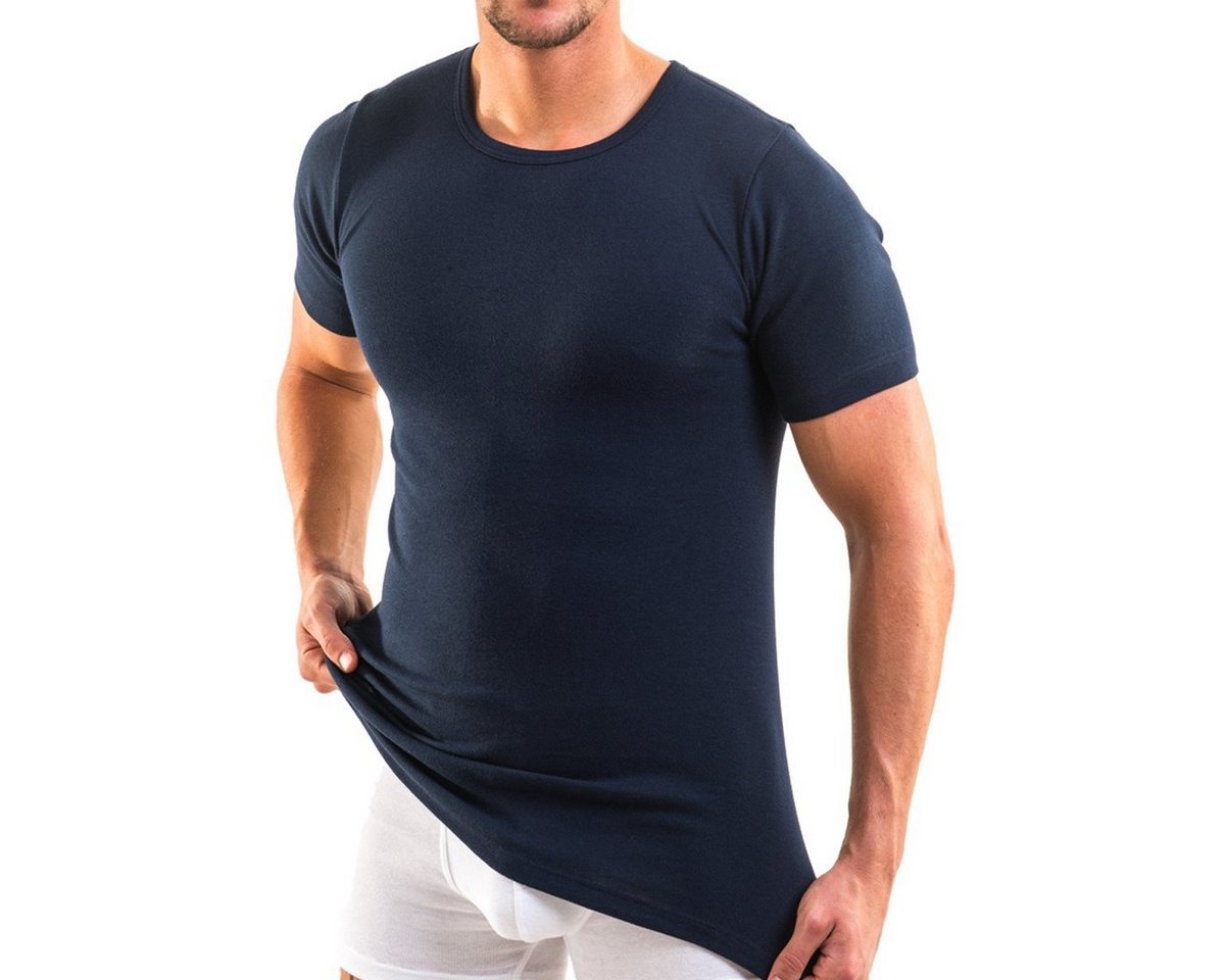HERMKO Unterziehshirt 3840 (Pack, 2er) Bio Baumwolle kurzarm Basic Feinripp hergestellt in EU – Bild 2 von 5