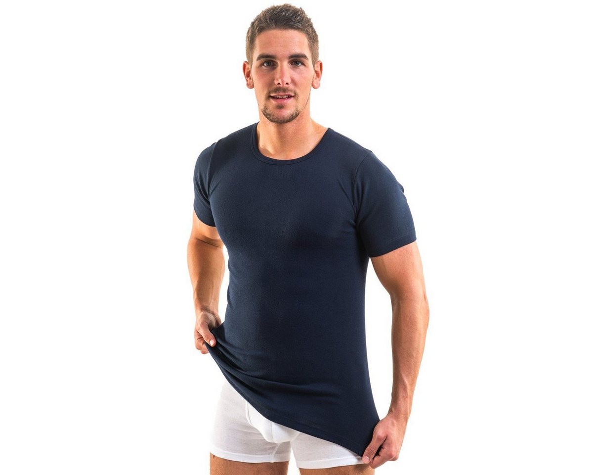 HERMKO Unterziehshirt 3840 (Pack, 2er) Bio Baumwolle kurzarm Basic Feinripp hergestellt in EU – Bild 3 von 5