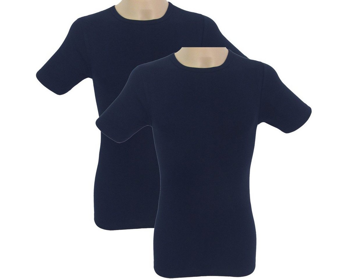 HERMKO Unterziehshirt 3840 (Pack, 2er) Bio Baumwolle kurzarm Basic Feinripp hergestellt in EU – Bild 5 von 5
