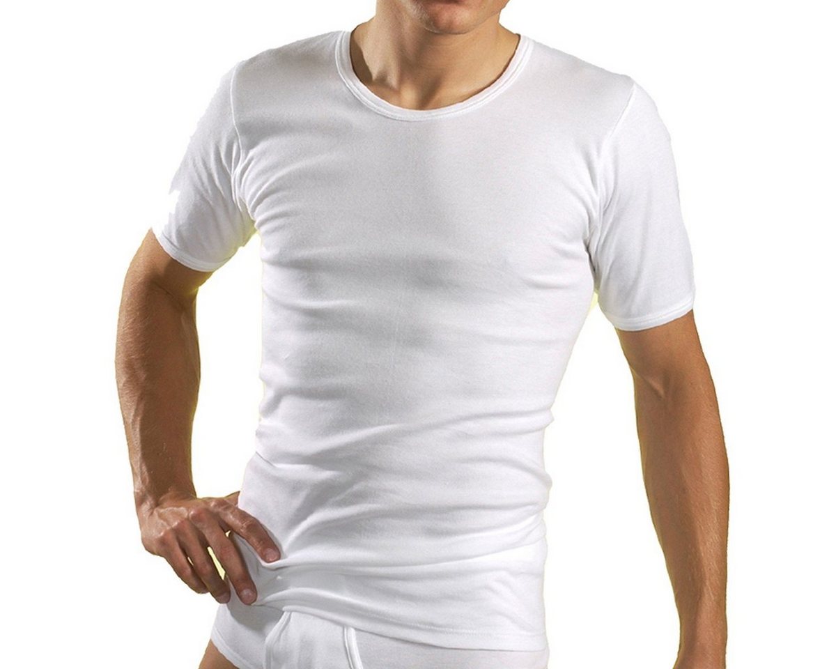 HERMKO Unterziehshirt 3840 (Pack, 2er) Bio Baumwolle kurzarm Basic Feinripp hergestellt in EU – Bild 2 von 5