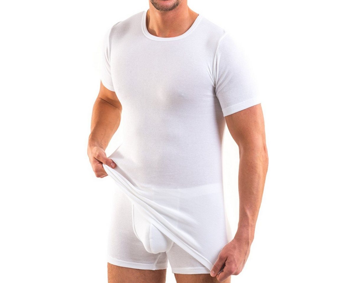 HERMKO Unterziehshirt 3840 (Pack, 2er) Bio Baumwolle kurzarm Basic Feinripp hergestellt in EU – Bild 3 von 5