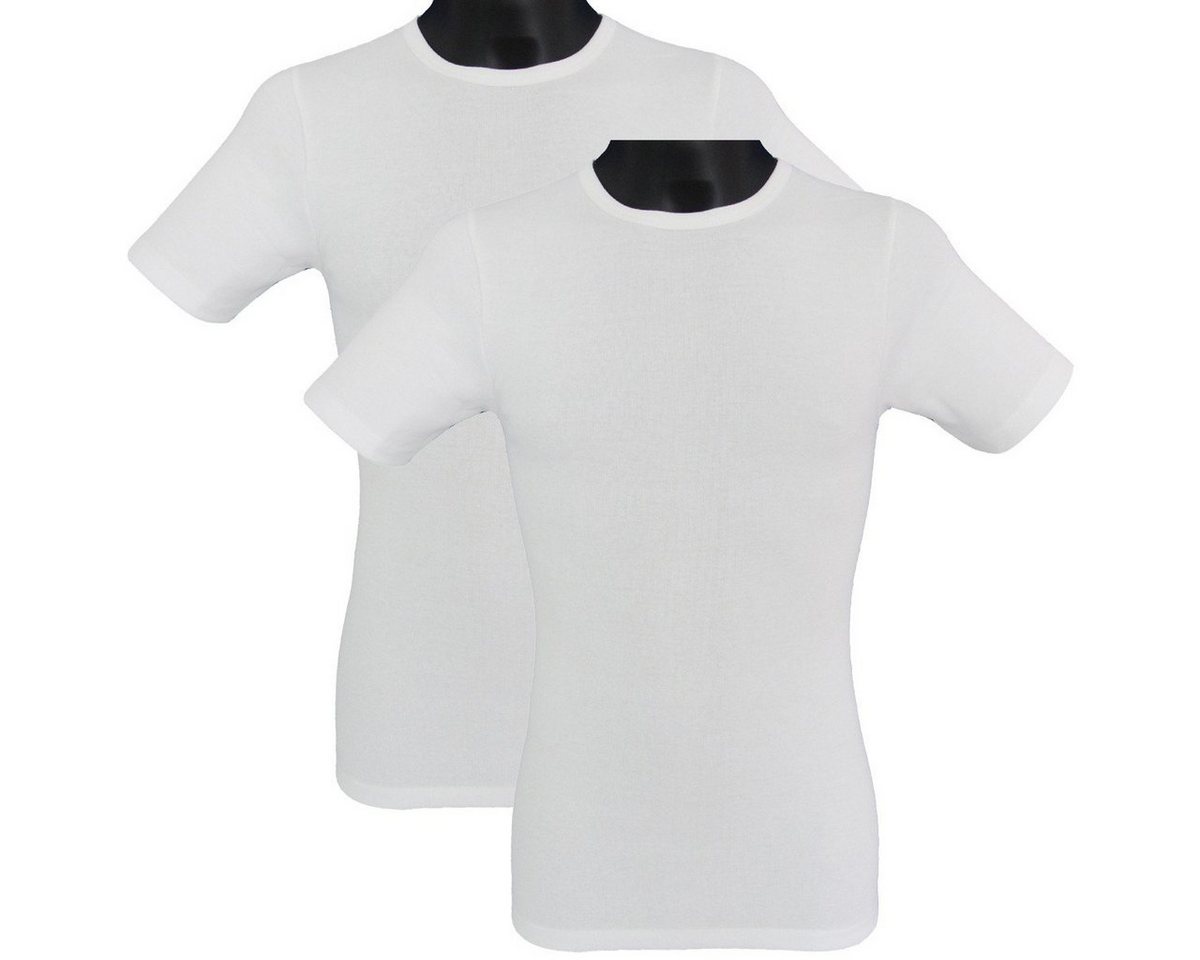 HERMKO Unterziehshirt 3840 (Pack, 2er) Bio Baumwolle kurzarm Basic Feinripp hergestellt in EU – Bild 5 von 5