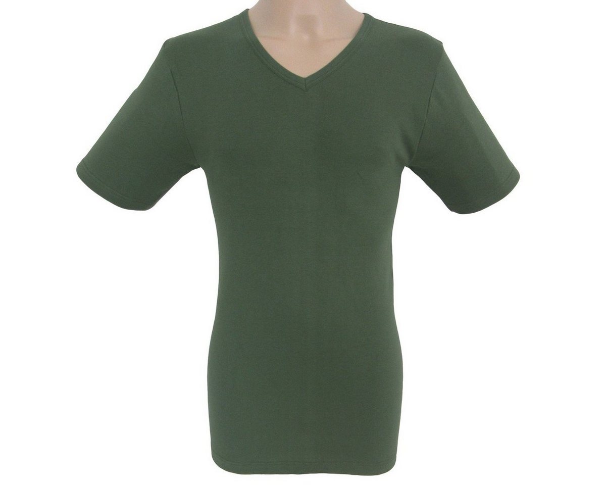 HERMKO Unterziehshirt 4880 (Pack, 3er) kurzarm Shirt V-Neck, 100 % Bio-Baumwolle, körpernahe Passform – Bild 4 von 5