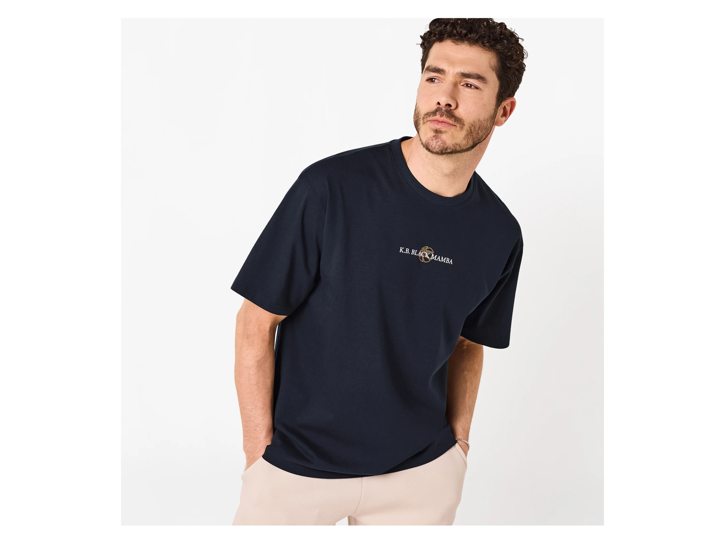 Herren Oversize-T-Shirt (Navy, L (52/54)) – Bild 2 von 4