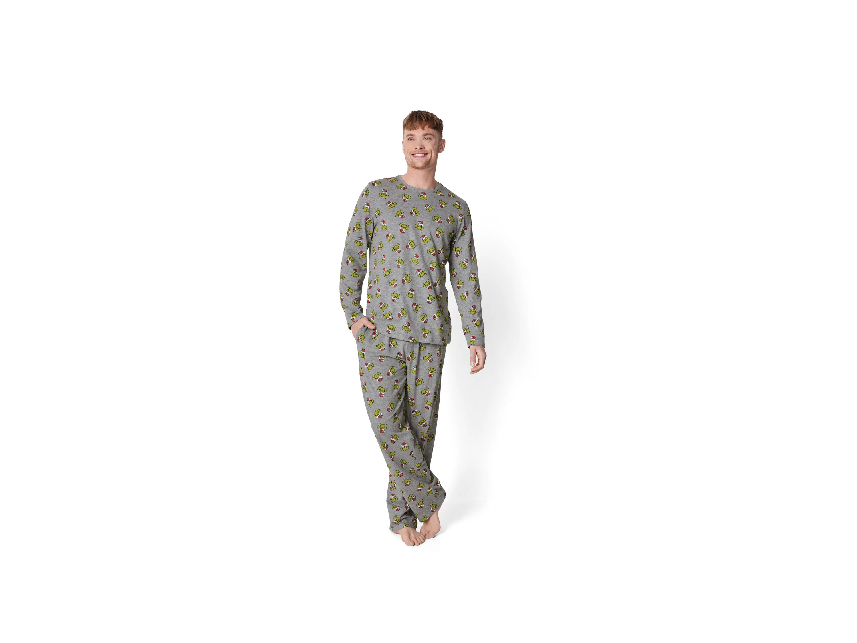 Herren Pyjama (Grau, XL (56/58)) – Bild 2 von 4