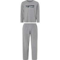 Herren Pyjama Lizenz (Grau, S(44/46))