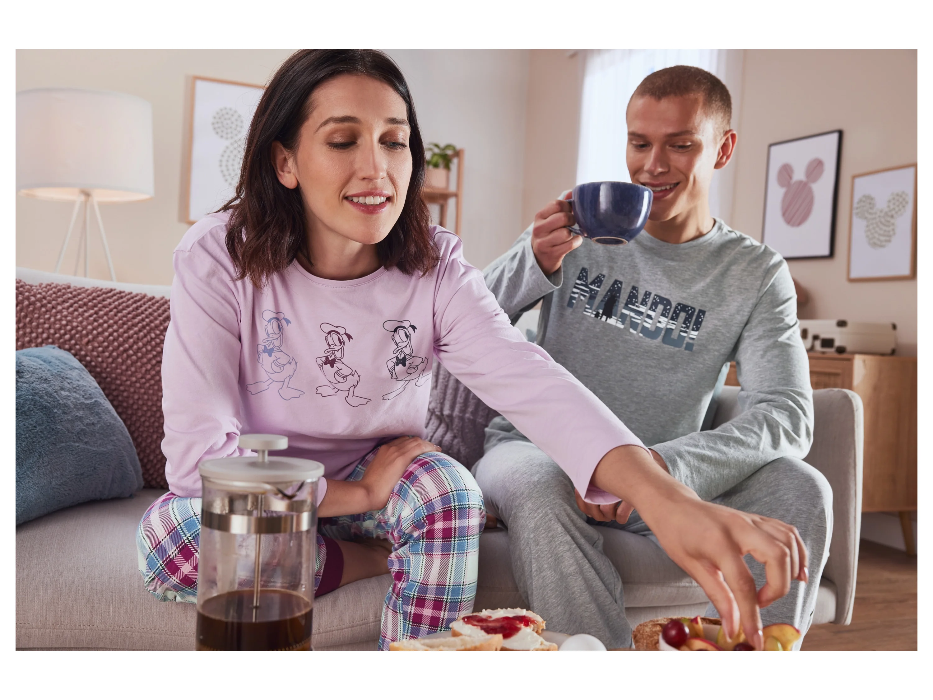 Herren Pyjama Lizenz (Grau, S(44/46)) – Bild 4 von 4
