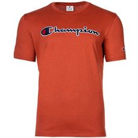 CHAMPION Champion Herren T-Shirt - CML Champion Logo, Rundhals, Baumwolle, einfarbig, Größe M in Rot