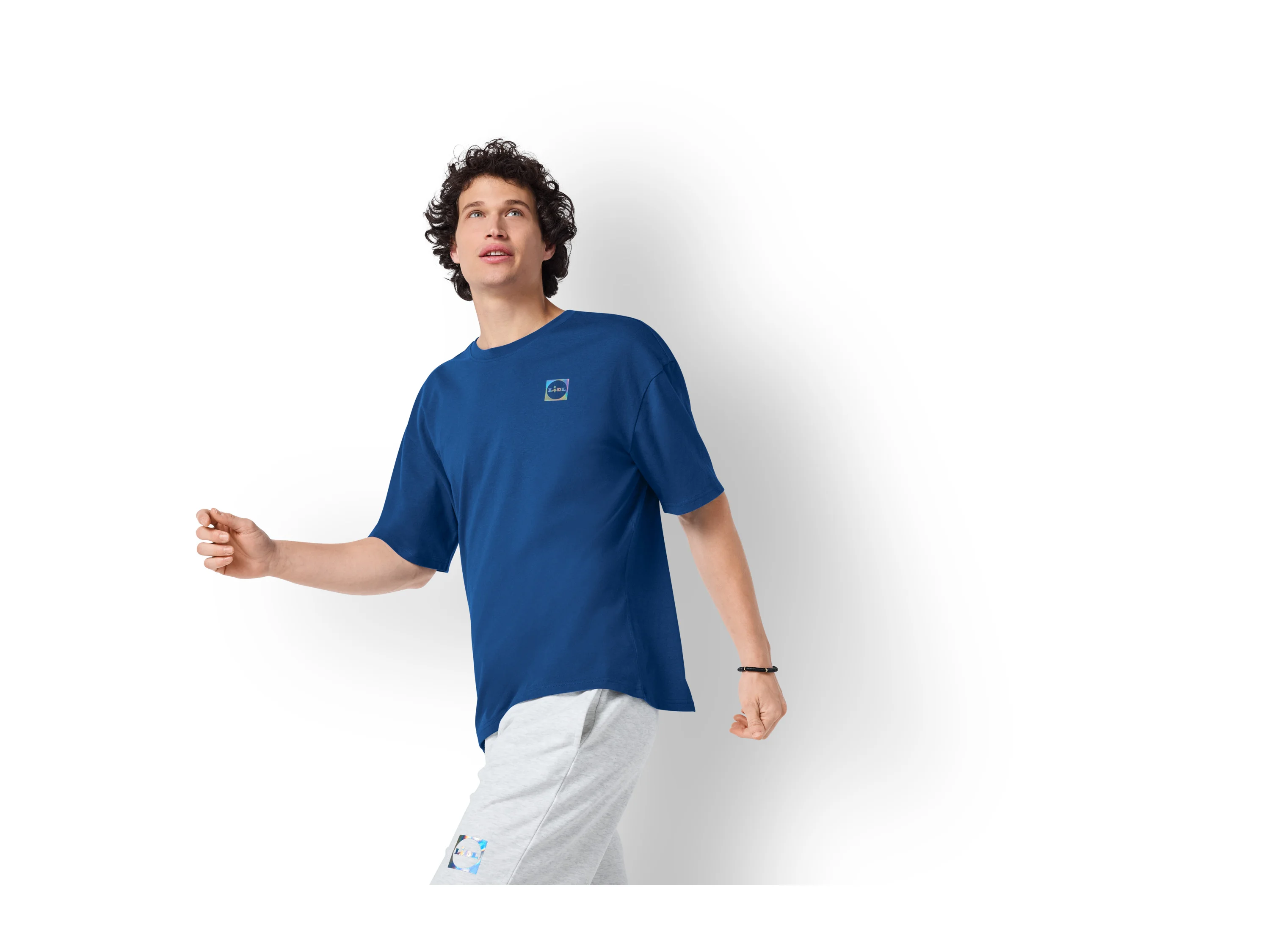 Herren T-Shirt Oversized (Blau, XL(56/58)) – Bild 2 von 3