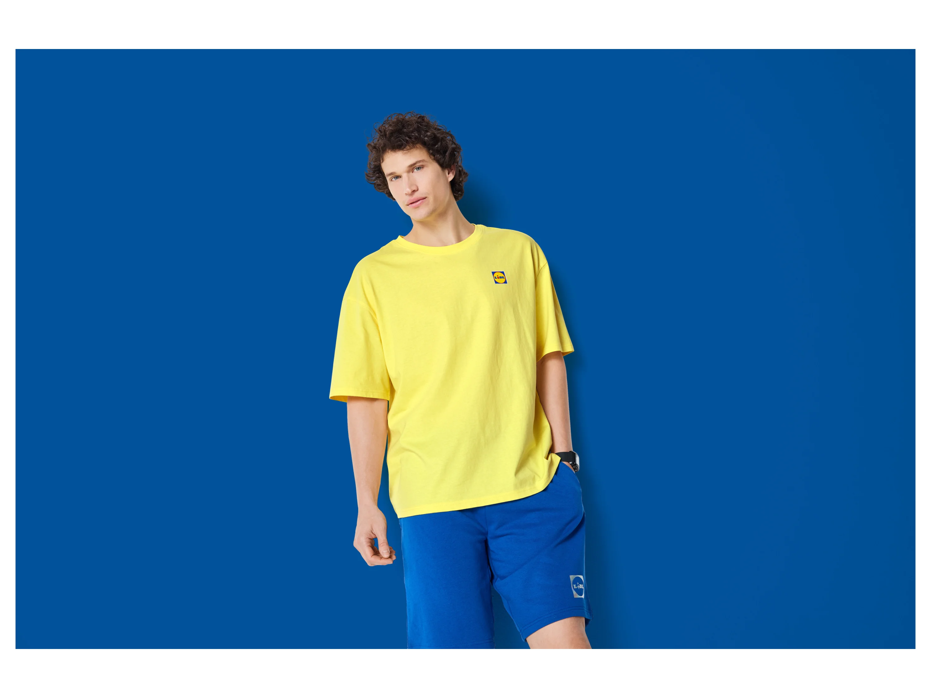 Herren T-Shirt Oversized (Gelb, M(48/50)) – Bild 4 von 4