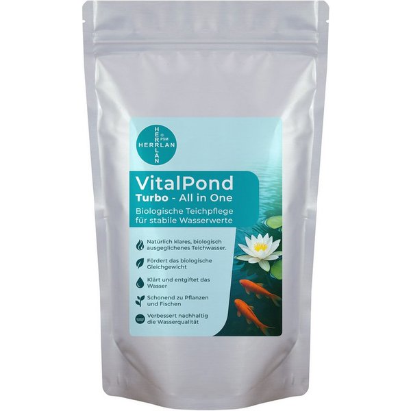 HERRLAN Teichpflege VitalPond - CHEMIEFREI, (250g), All-in-One-Lösung zur biologischen Teichpflege