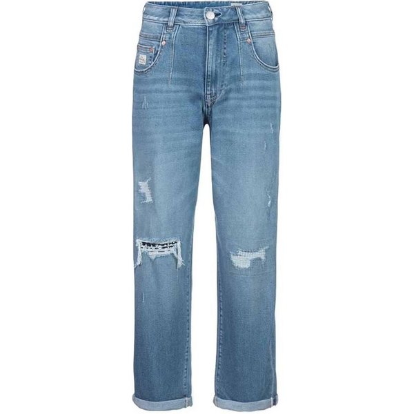 Herrlicher High-waist-Jeans 5825-D9705, Brooke High Waist Jeans mit Destroyed Finish Figurbetonende Abnäher