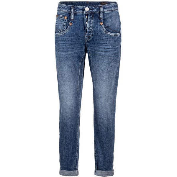 Herrlicher Regular-fit-Jeans 5318-D9705, Shyra Cropped Jeans Comfort mit Knopfleiste halb verdeckte Knopfleiste
