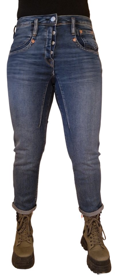 Herrlicher Regular-fit-Jeans 5318-D9705, Shyra Cropped Jeans Comfort mit Knopfleiste halb verdeckte Knopfleiste – Bild 2 von 4