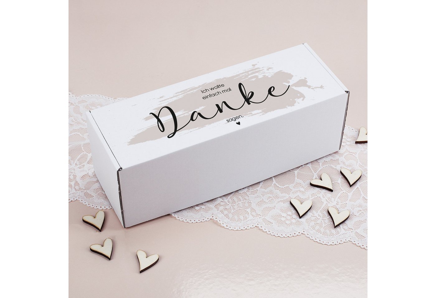 Herz & Heim Geschenkbox als Dankeschön - Geschenkverpackung "Danke" aus stabiler Pappe, verschiedene Größen – Bild 2 von 5