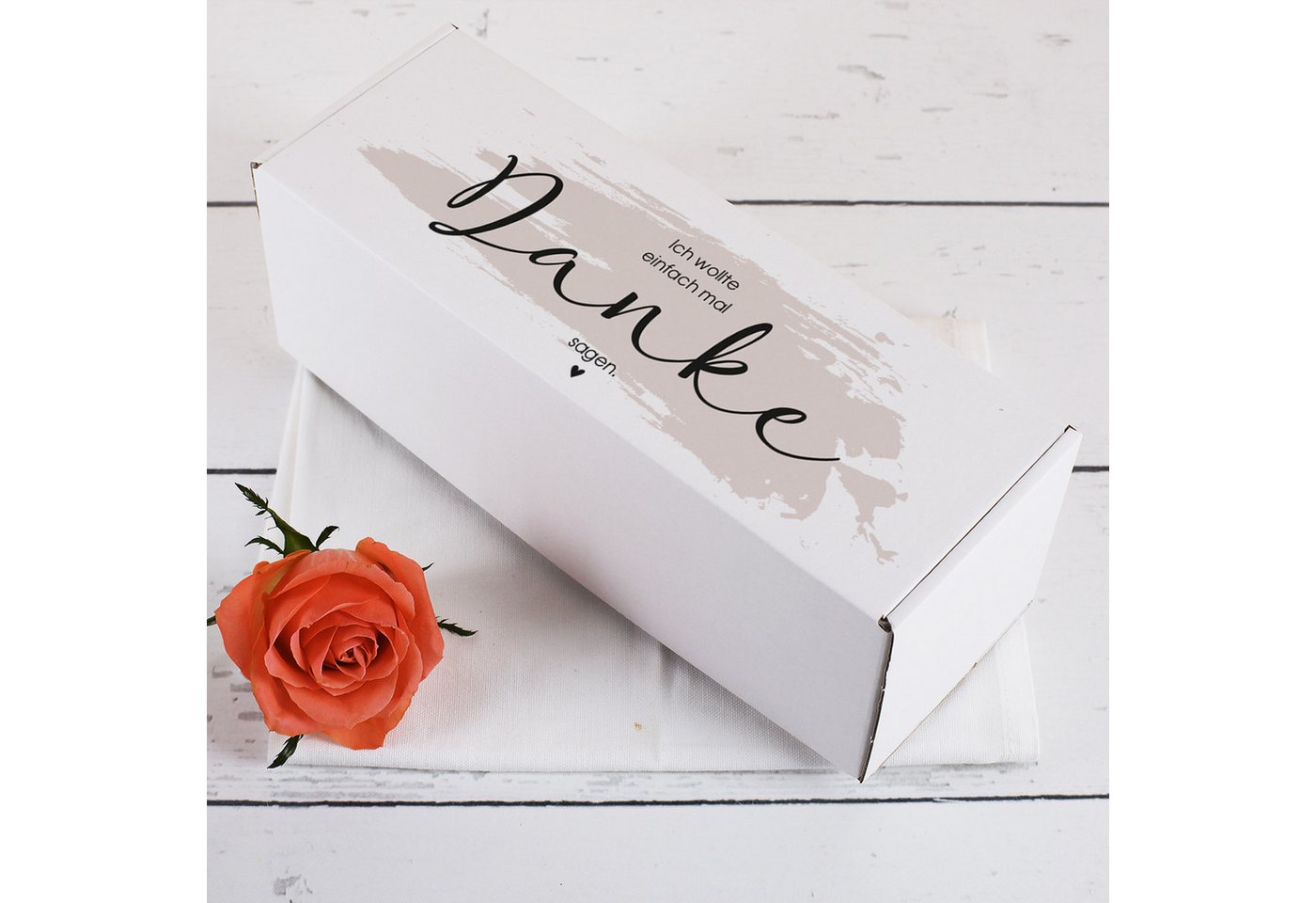 Herz & Heim Geschenkbox als Dankeschön - Geschenkverpackung "Danke" aus stabiler Pappe, verschiedene Größen – Bild 3 von 5