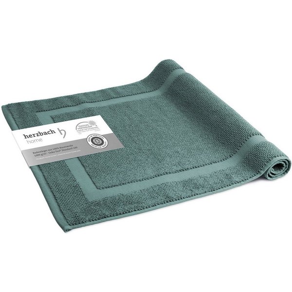 herzbach home Badematte Spa 50x80 cm, Baumwolle, Rechteckig, 1000g/m², Premium-Qualität, 100% Baumwolle, mit Bordüre