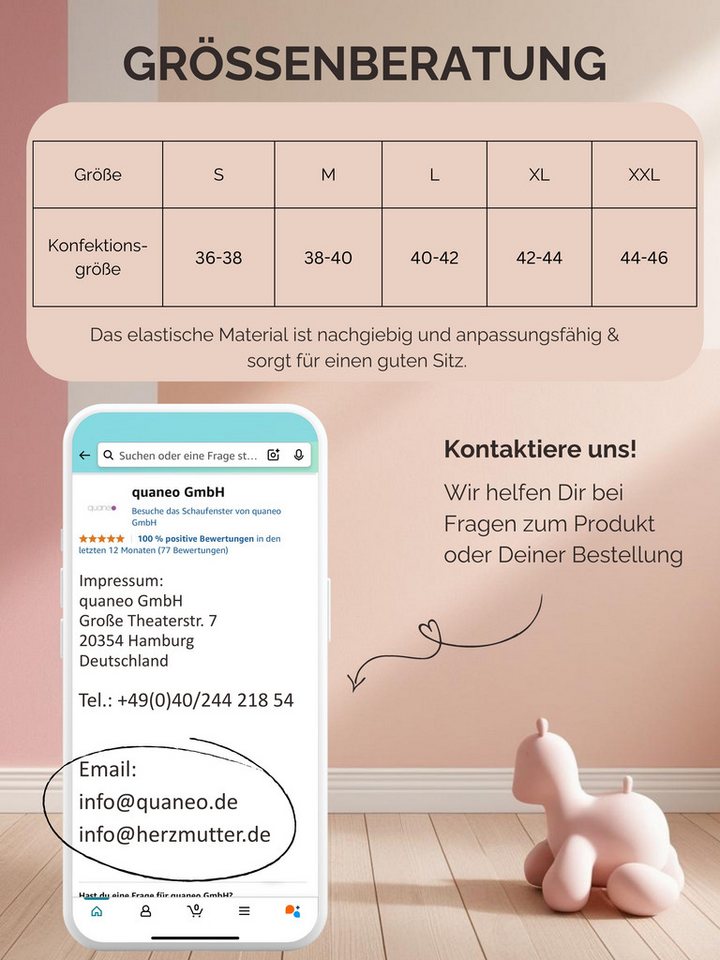 Herzmutter Stilltop Baumwoll-Mix - Stilloberteil - Stillfunktion (Doppelpack, 2-tlg) Stillhemd – Bild 4 von 5