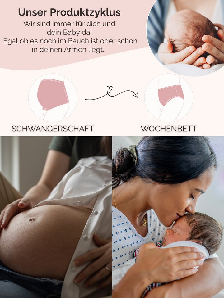 Herzmutter Umstandsleggings Leo Muster - Schwangerschaftsleggings Leopard Dehnbar – Bild 5 von 5