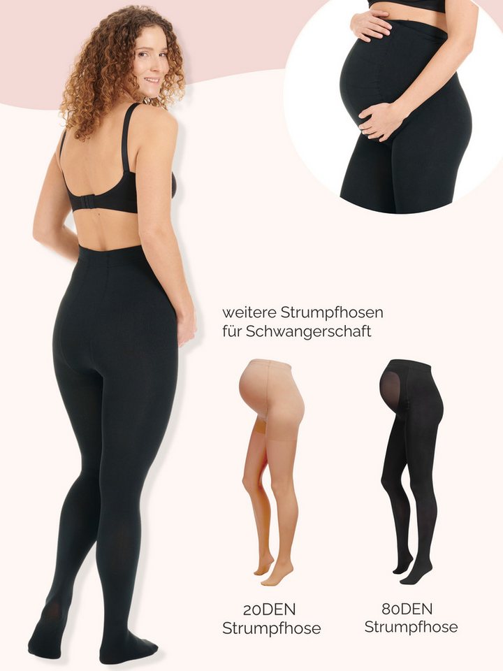 Herzmutter Umstandsstrumpfhose Thermo - Warme Schwangerschaftsstrumpfhose - Blickdicht – Bild 5 von 5