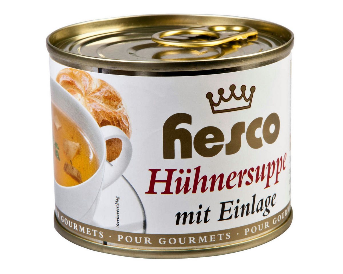 Hesco Fertiggericht, Hesco klare Hühnersuppe mit Einlage Verzehrfertig 5 Dosen 1060ml – Bild 2 von 3