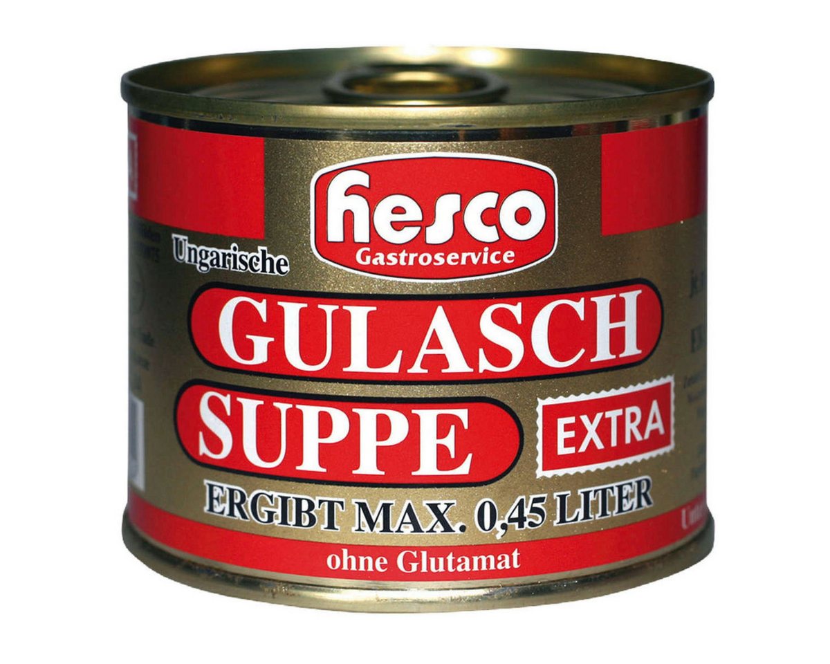 Hesco Fertiggericht, Hesco ungarische Gulaschsuppe extra Konzentrat 5 Dosen 1060ml – Bild 2 von 3