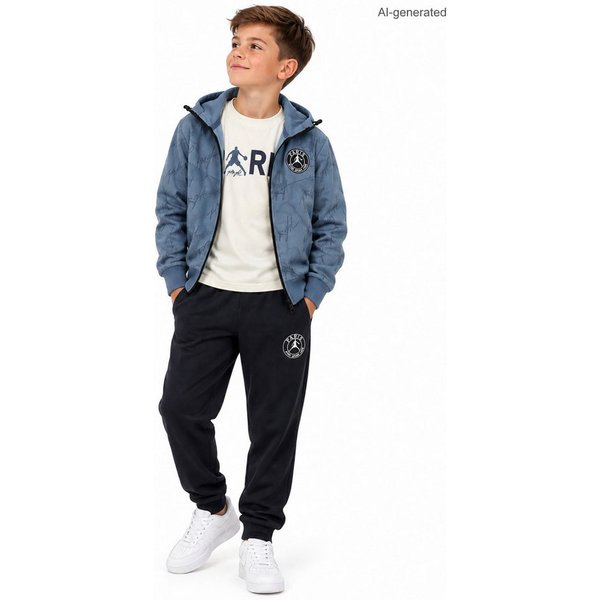 Hessis Freizeitanzug Jungen Jogginganzug JF1330 (Set, 3-tlg., Kapuzenjacke, Langarmshirt, Jogginghose), bestehend aus Kapuzenjacke, Langarmshirt, Jogginghose