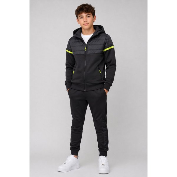 Hessis Jogginganzug Freizeitanzug JF372 (Set, 2-tlg., Jacke mit Jogginghose), für Jungen Stylisch mit Reißverschlusstaschen