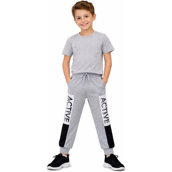 Hessis Jogginghose Coole Jungen-Freizeithose mit Active-Print – in drei Farben! J27