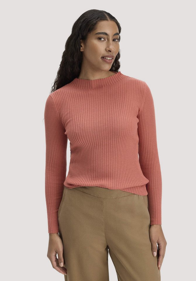 Hessnatur Strickpullover Fitted aus TENCEL™ Lyocell mit Bio-Baumwolle (1-tlg) – Bild 2 von 5
