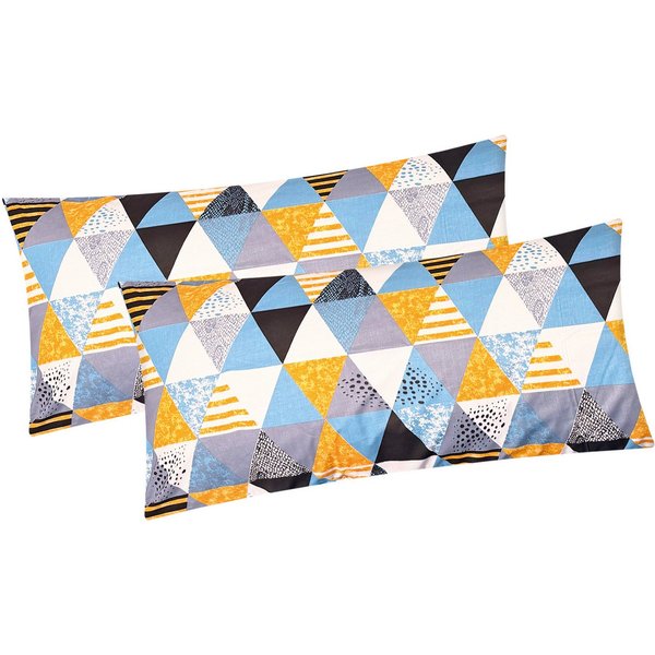 Heubergshop Kissenbezug, (2 Stück), 2er Set 40x80cm Dreieck Punkte Baumwolle Modern (EW-Dreieck-40x80)