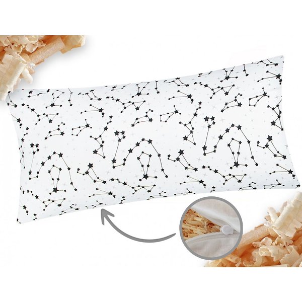 Heubergshop Zirbenkissen, 1-tlg., 40x80cm Gefüllt mit Zirben - Sternzeichen, weiß (Zirbe-530/1-40x80)