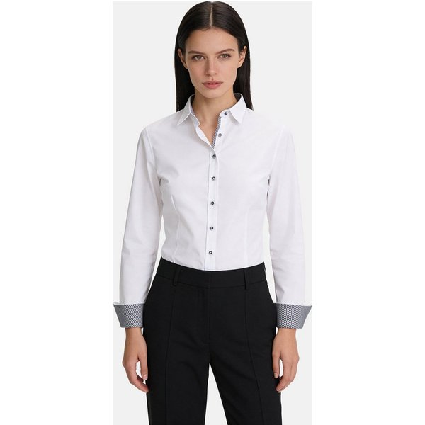 HEVENTON Hemdbluse aus reiner Baumwolle