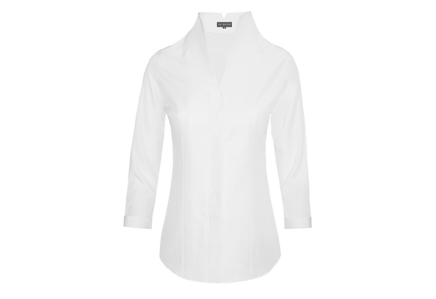 HEVENTON Klassische Bluse 3/4-Ärmel, Business-Bluse mit Kelchkragen, bügelleicht – Bild 4 von 5