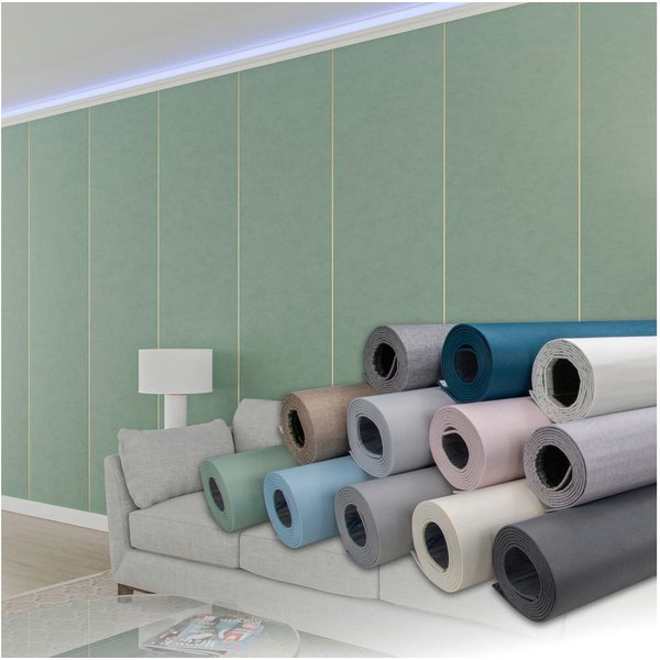 Hexim Isoliertapete, (selbstklebende Isoliertapete 1,82 m² Wandisolierung 280x65cm schalldämmend 4mm dekorativ 2in1 Tapete Dämmung Isoliereffekt (1 Rolle Mintgr