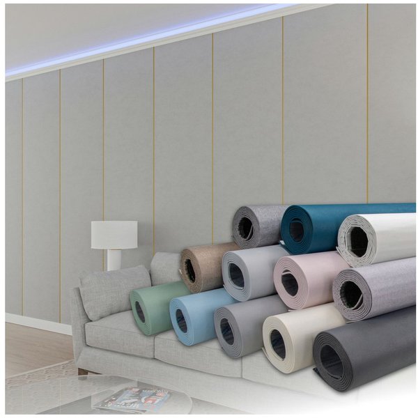 Hexim Isoliertapete, (selbstklebende Isoliertapete 1,82 m² Wandisolierung 280x65cm schalldämmend 4mm dekorativ 2in1 Tapete Dämmung Isoliereffekt (1 Rolle Nebelg