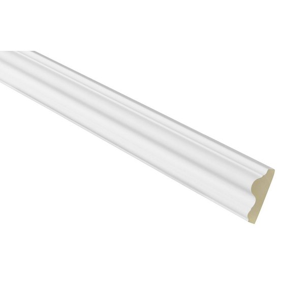 Hexim Perfect Stuckleiste, Flachleiste AD301, 7.38 €/m, Wand- und Deckenumrandung aus PU - 2 Meter Flachleiste, hart & stoßfest, weißes Zierprofil - Wandleiste 