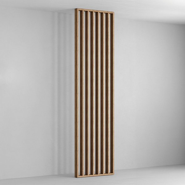 Hexim Raumteiler, Lamellenwand 275x58cm MDF Raumtrenner Trennwand - freistehende Holzlamellen Innendekoration - moderne Raumgestaltung Lamellen-Sichtschutz (Sar