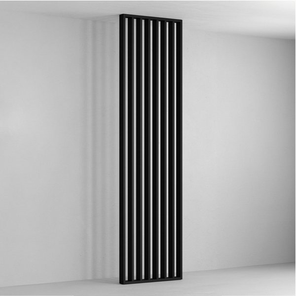 Hexim Raumteiler, Lamellenwand 275x58cm MDF Raumtrenner Trennwand - freistehende Holzlamellen Innendekoration - moderne Raumgestaltung Lamellen-Sichtschutz (Sch