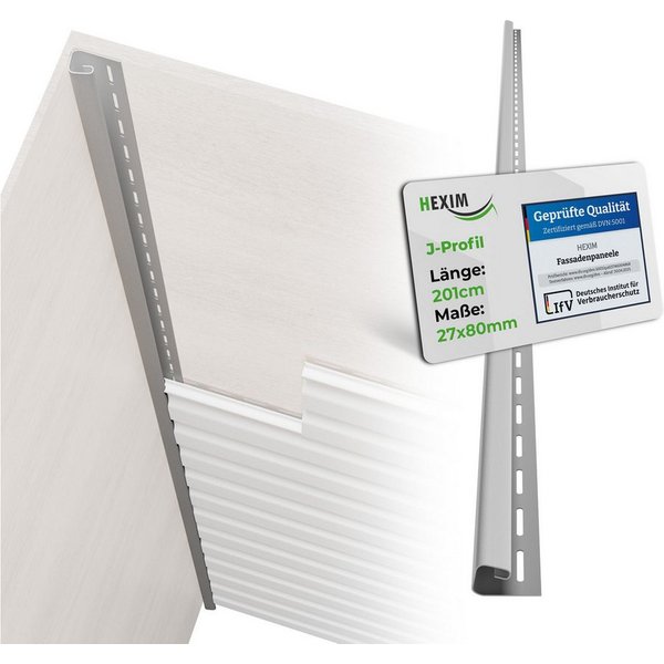 Hexim Verkleidungspaneel, BxL: 2.7x201 cm, (Siding Fassadenpaneele außen Fassadenverkleidung wetterfest Kunststoffpanelee PVC-U Verkleidung Außenwand Hausverkle