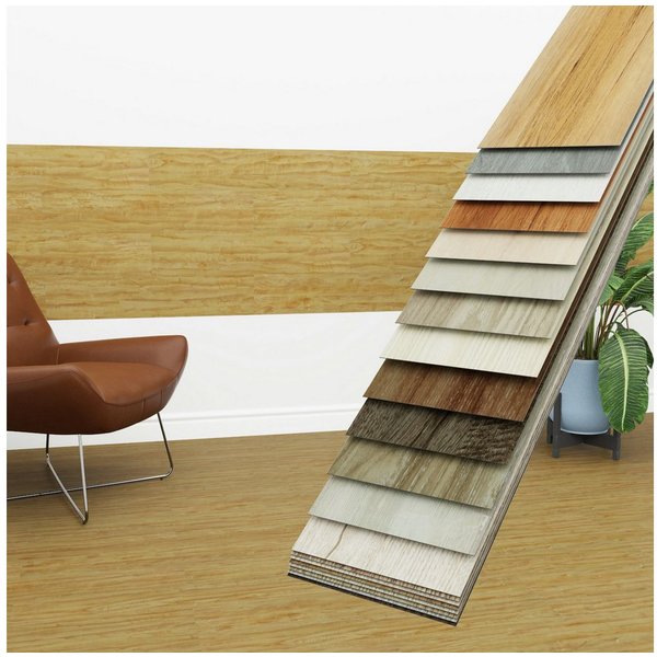 Hexim Vinylboden, Vinyldielen 0,97m² selbstklebend PVC Wandverkleidung Bodenbelag Holzoptik 91x15cm Paneele für Wand & Boden Holzdielen braun (7 Dielen Honey Oa