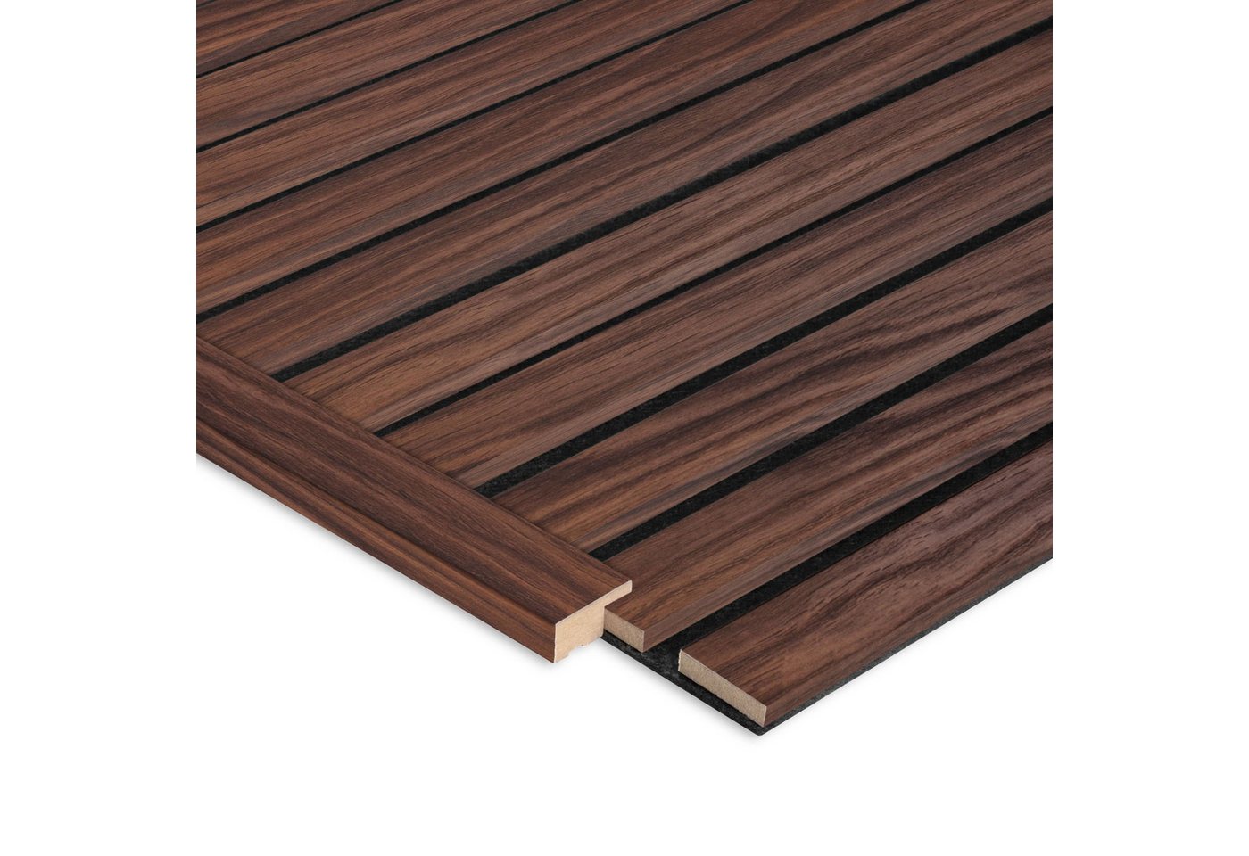 Hexim Wanddekoobjekt (Abschlussleiste 137,5x2,7cm passend für unsere Akustikpaneele - flexible Lamellenwand Holz MDF Wandpanelee Lamellenverkleidung Wandverklei – Bild 3 von 4