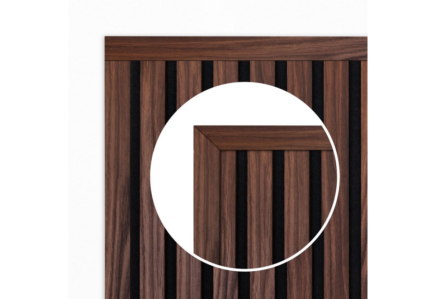 Hexim Wanddekoobjekt (Abschlussleiste 137,5x2,7cm passend für unsere Akustikpaneele - flexible Lamellenwand Holz MDF Wandpanelee Lamellenverkleidung Wandverklei – Bild 4 von 4